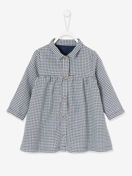 Robe Vichy Bebe Fille Carreaux Bleu Indio Vertbaudet