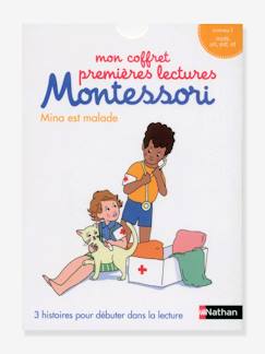 Jouet-Livres-Livres éducatifs-Coffret éducatif Premières lectures Montessori NATHAN - Mina est malade, niveau 1