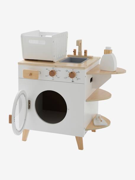 Machine à laver et à repasser en bois FSC® blanc 11 - vertbaudet enfant 