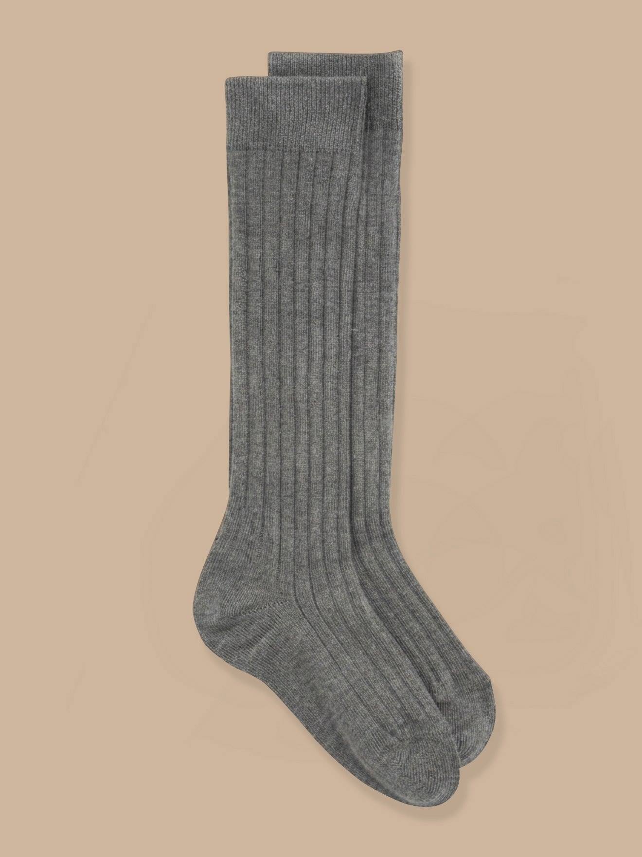 Chaussettes Hautes Fille Gris Chine Moyen