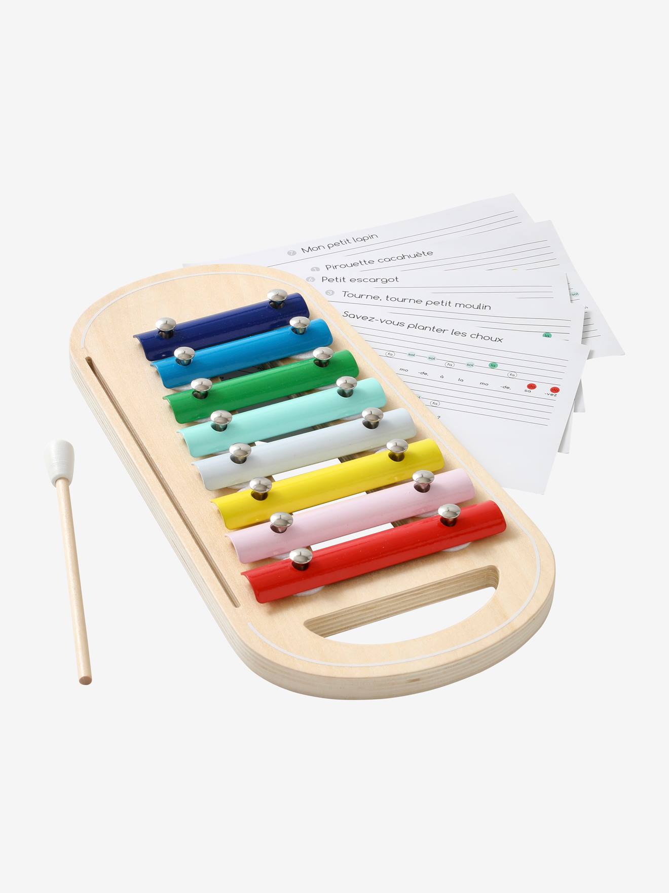 Xylophone Avec Partitions En Bois Fsc Multicolore Vertbaudet