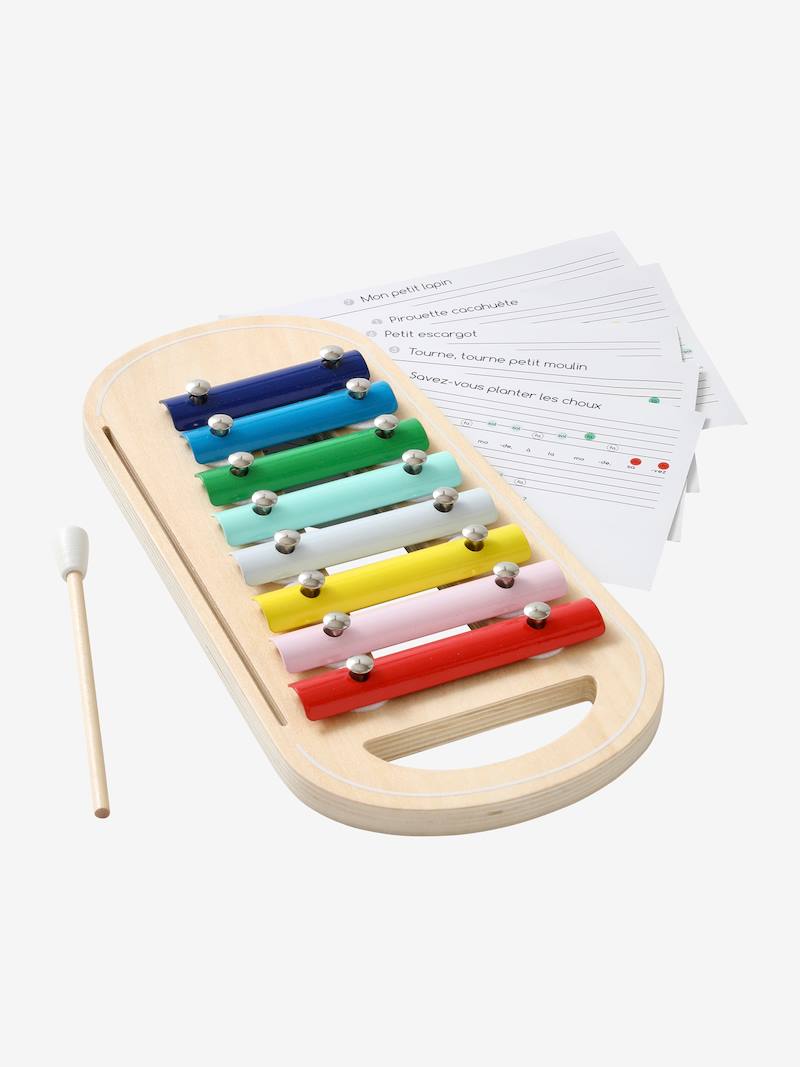 Xylophone avec partitions en bois FSC® multicolore Vertbaudet