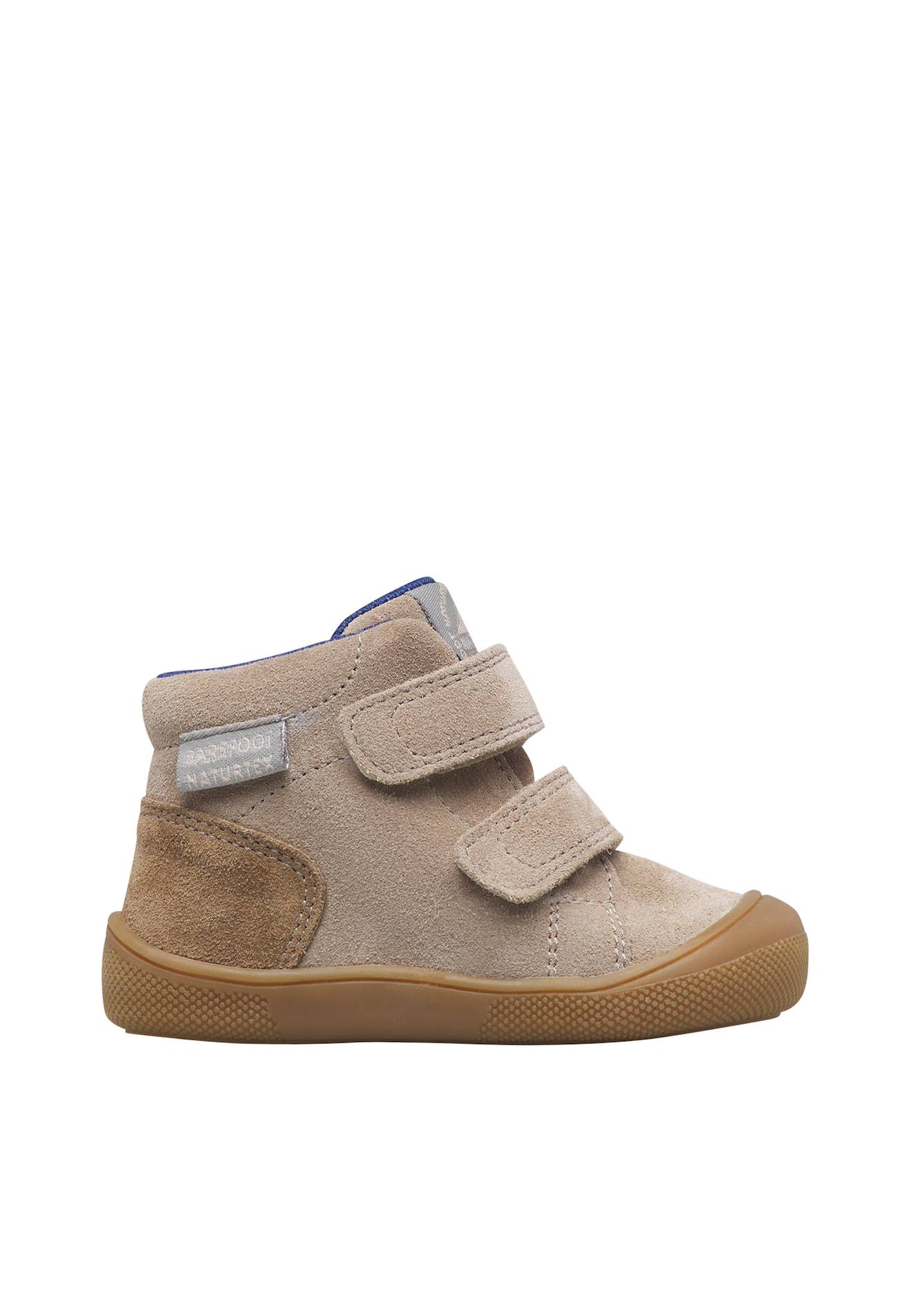 Bottines Barefoot Garçon En Daim Spinni À Scratch, Imperméables Gris Tourterelle-marron Clair Bottines Barefoot Garçon En Daim Spinni À Scratch, Imperméables Gris Tourterelle-marron Clair