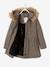 Manteau fille à capuche amovible carreaux taupe 5 - vertbaudet enfant 