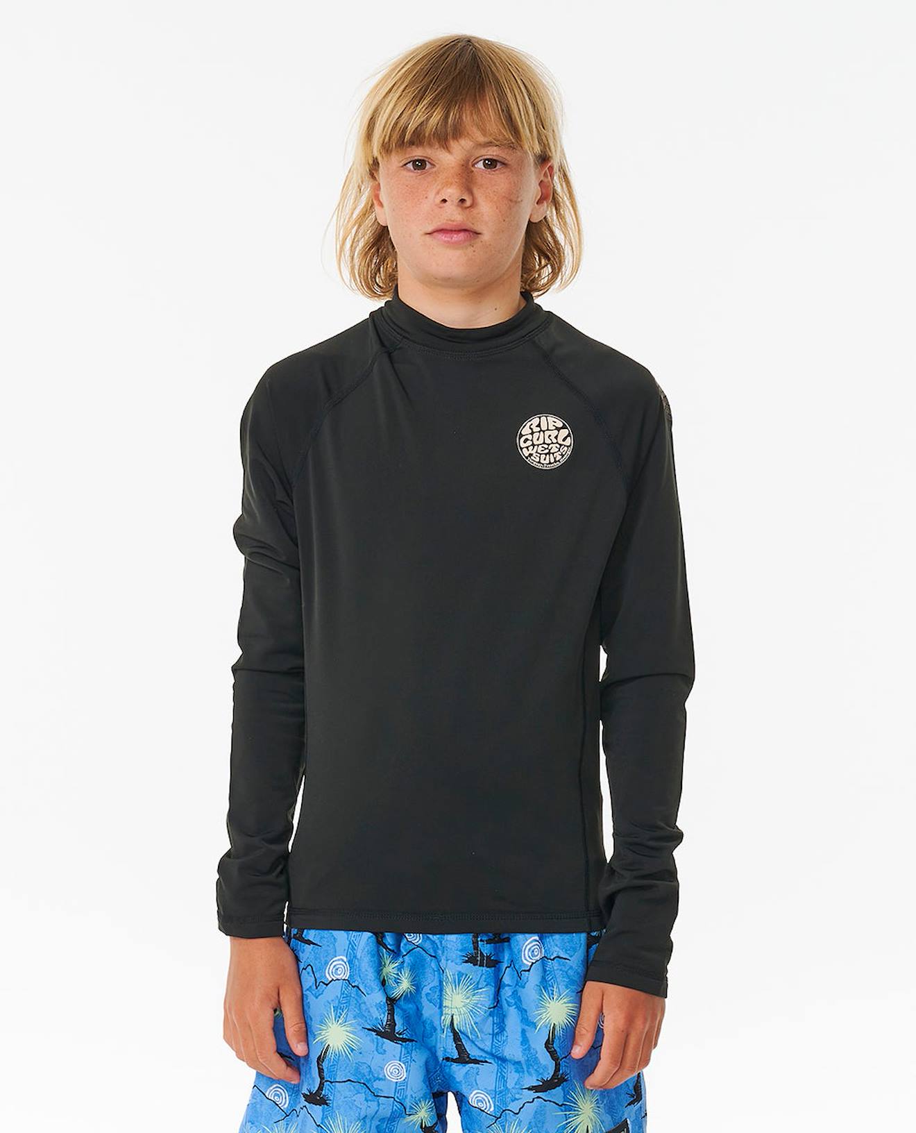 T-shirt Anti-uv Icons À Manches Longues Garçon Noir