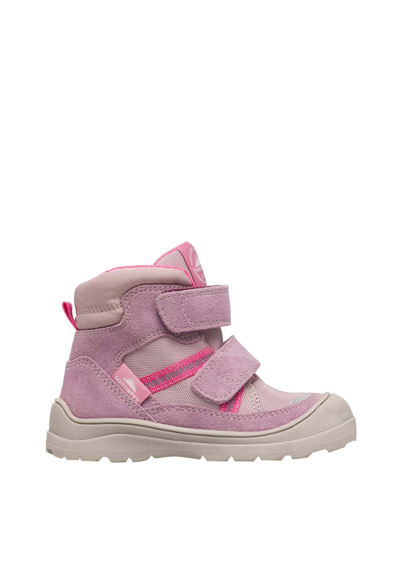 Bottes Enfant En Daim Et Tissu Technique Graysy À Scratch, Imperméables Magnolia-rose Bottes Enfant En Daim Et Tissu Technique Graysy À Scratch, Imperméables Magnolia-rose