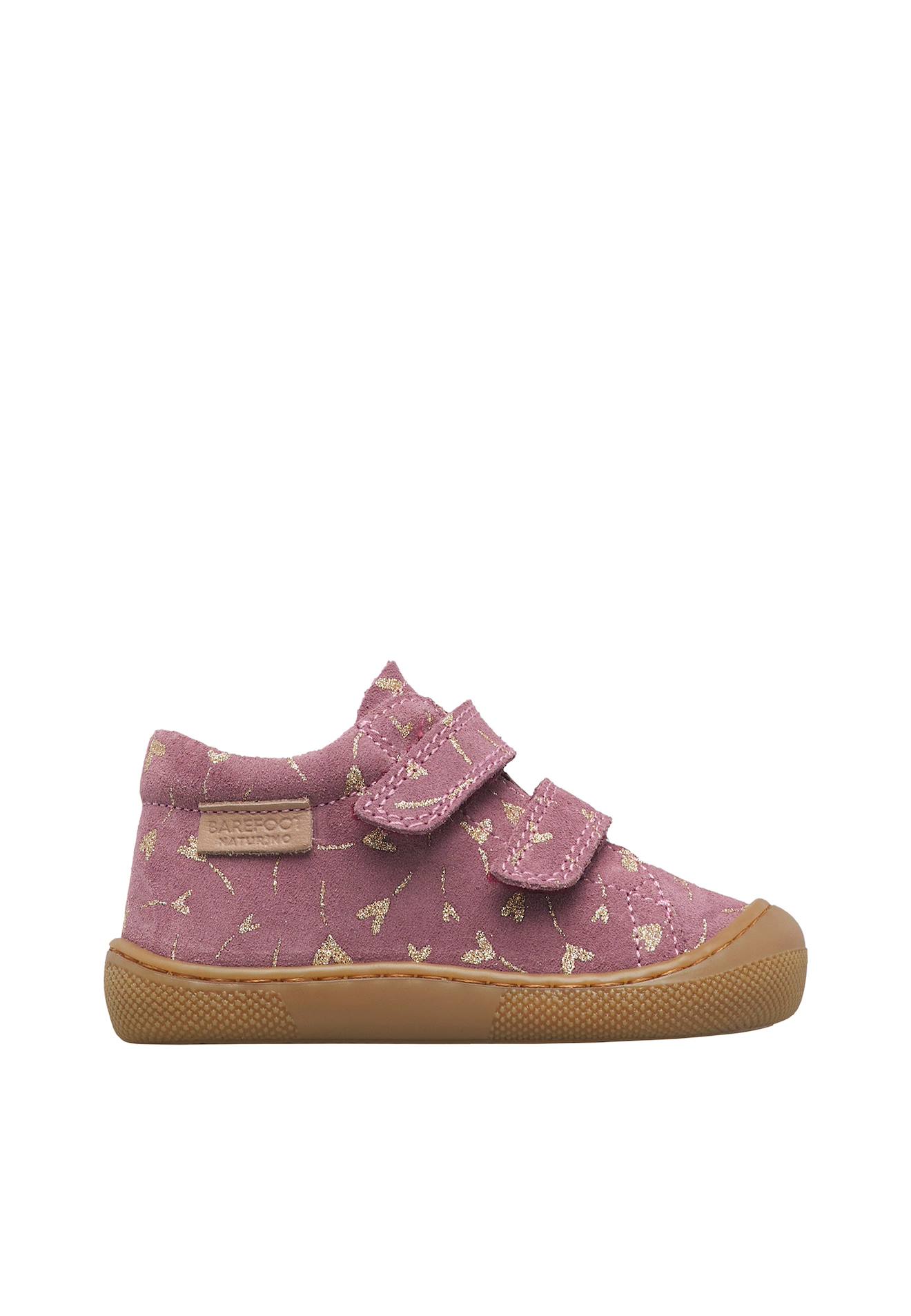 Chaussures Barefoot Fille En Cuir Et Daim Amur À Scratch Magnolia-platine Chaussures Barefoot Fille En Cuir Et Daim Amur À Scratch Magnolia-platine