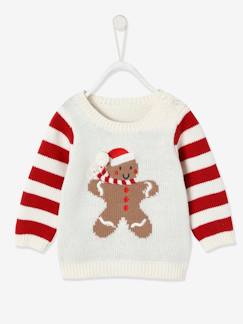 oeko-tex-Pull de Noël bébé mixte bonhomme pain d'épices