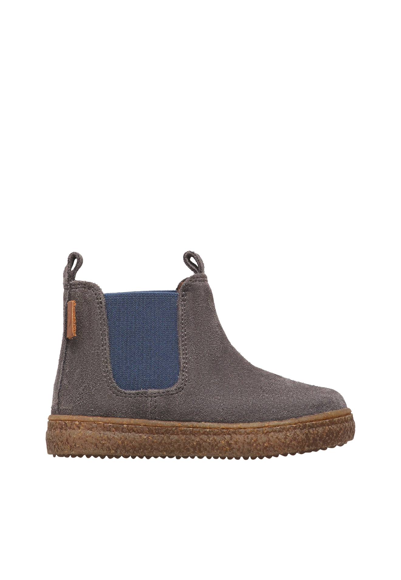 Bottines Chelsea Enfant En Daim Figus Anthracite-bleu Bottines Chelsea Enfant En Daim Figus Anthracite-bleu