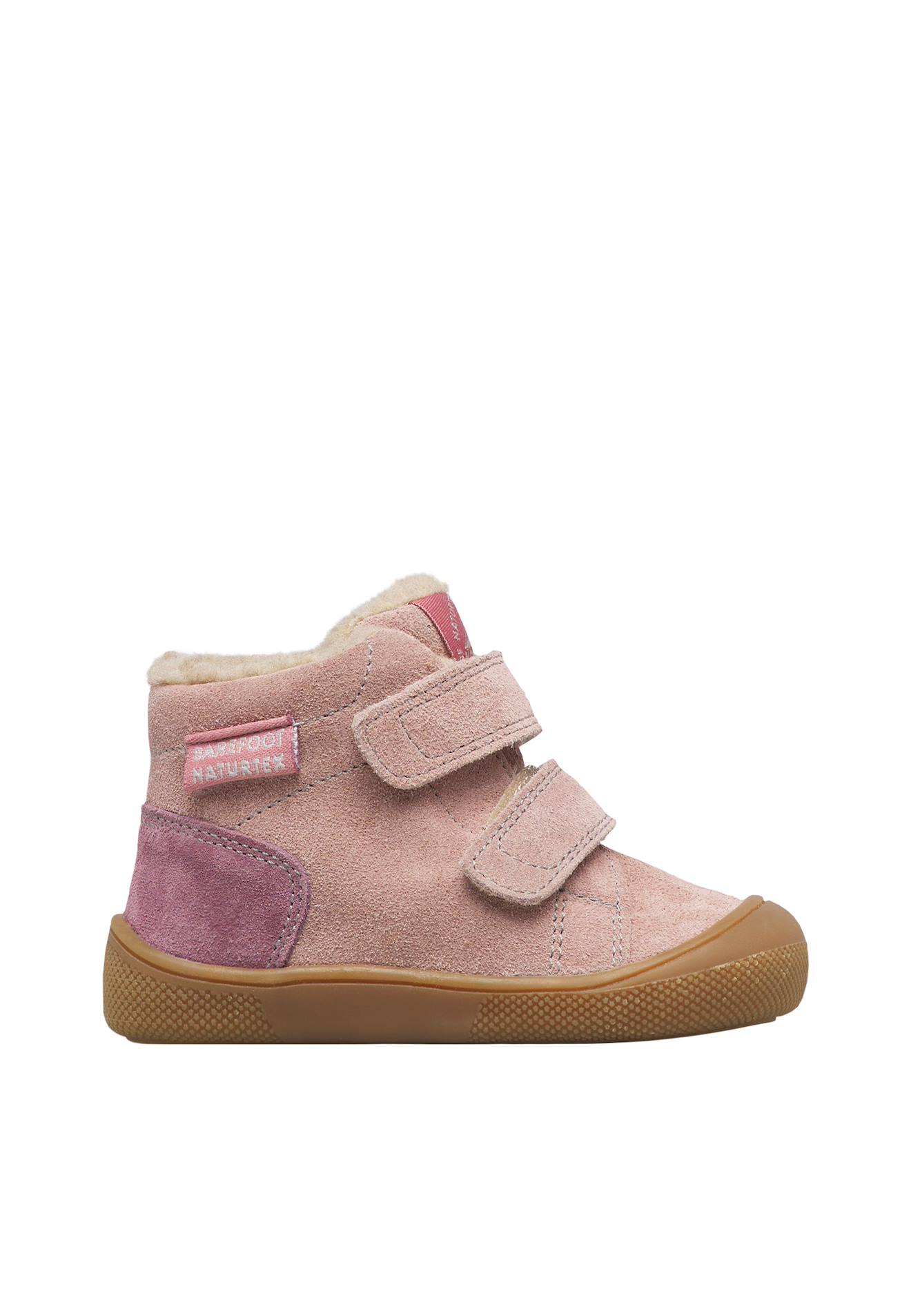 Bottines Barefoot Fille En Daim Spinni À Scratch, Imperméables Rose-magnolia Bottines Barefoot Fille En Daim Spinni À Scratch, Imperméables Rose-magnolia