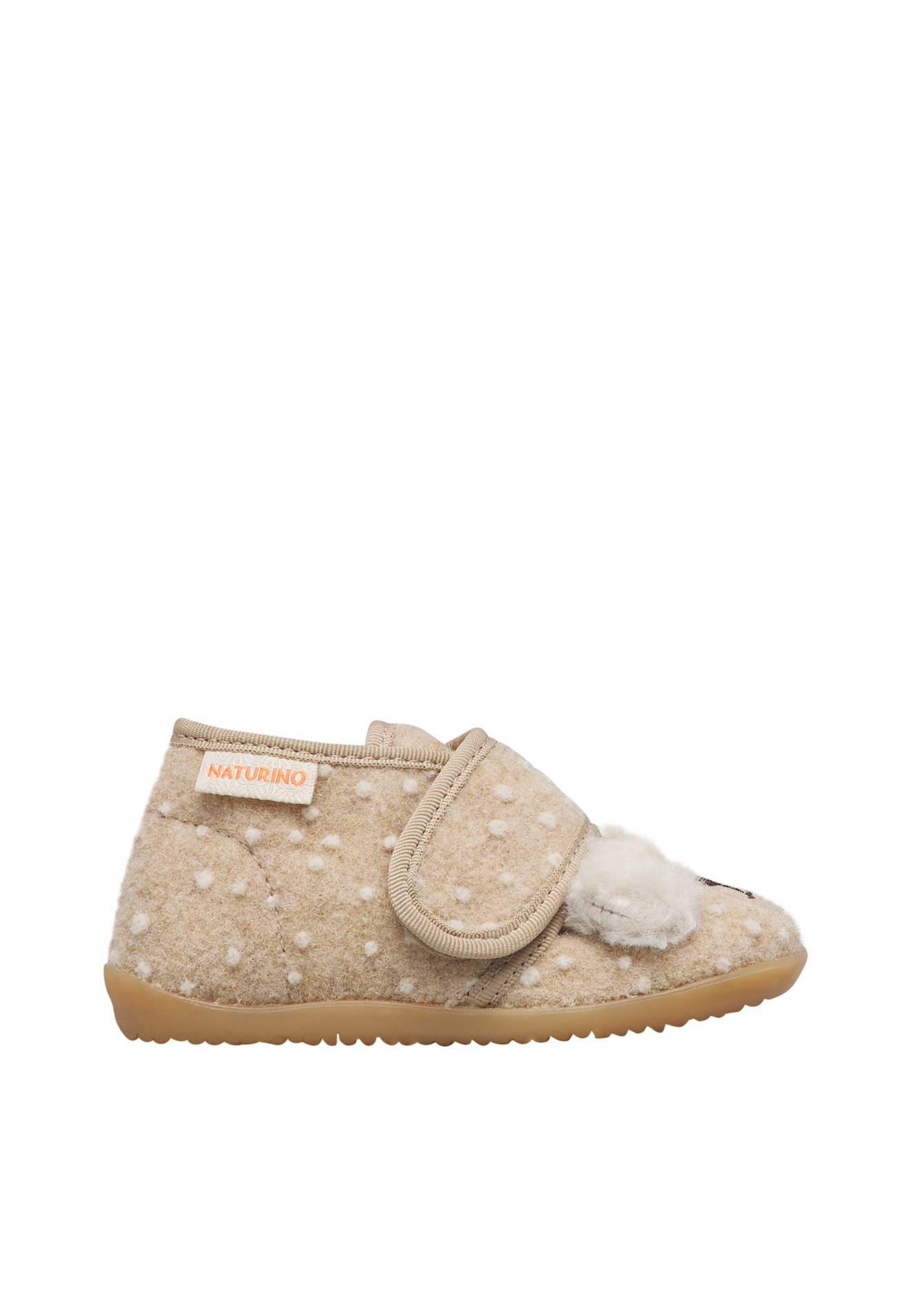 Chaussons Garçon En Tissu Bidaim Beige-blanc Crème