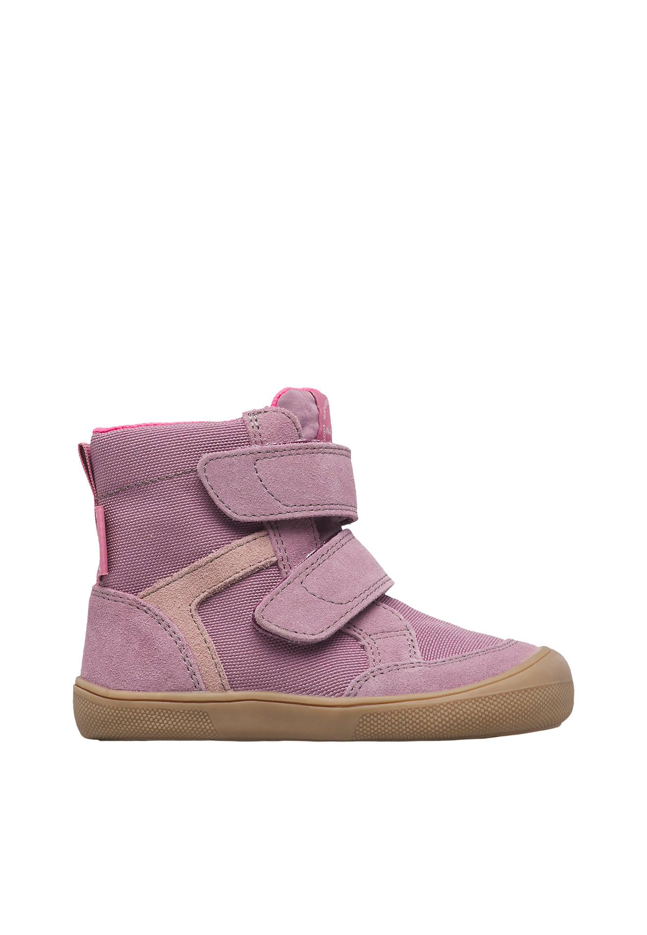 Bottines Barefoot Enfant En Daim Et Tissu Koddas À Scratch, Imperméables Rose-magnolia Bottines Barefoot Enfant En Daim Et Tissu Koddas À Scratch, Imperméables Rose-magnolia