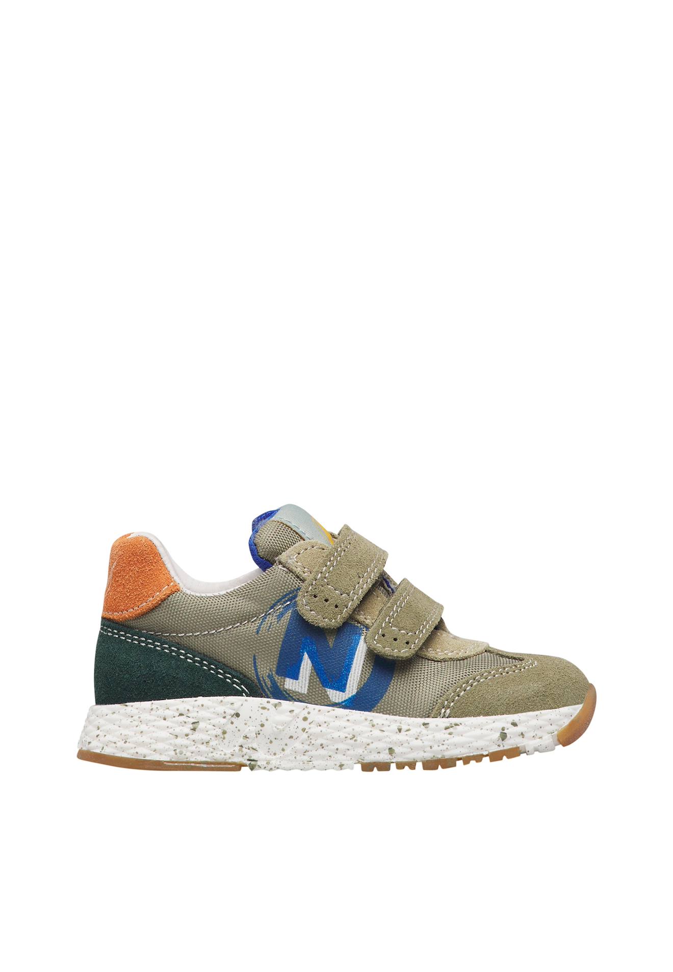 Baskets Garçon En Cuir Et Tissu Jesko 2 À Scratch Kaki-vert-bleu Ciel Baskets Garçon En Cuir Et Tissu Jesko 2 À Scratch Kaki-vert-bleu Ciel