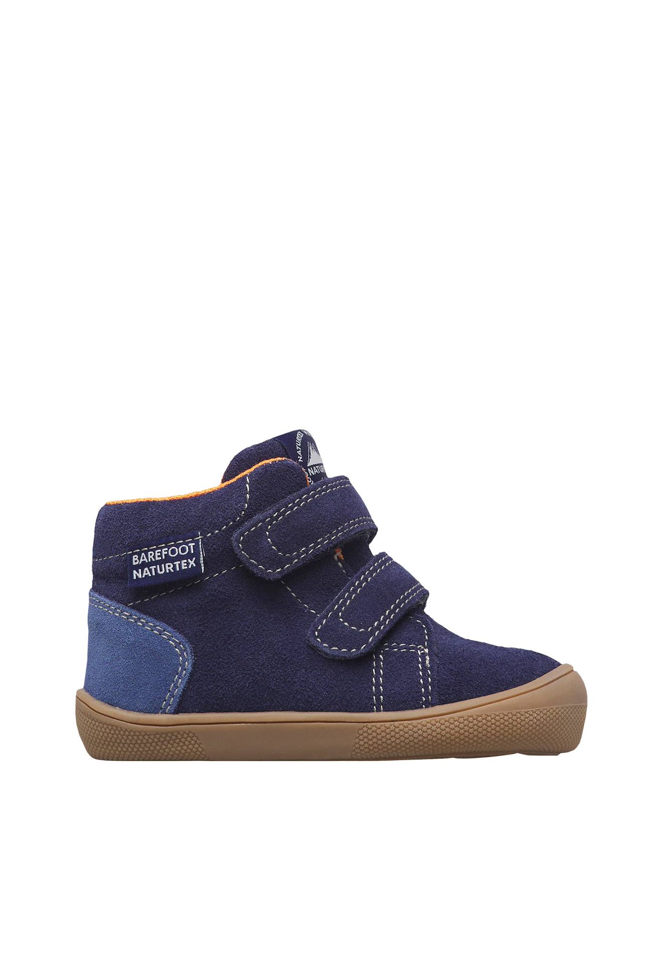 Bottines Barefoot Garçon En Daim Spinni À Scratch, Imperméables Marine-bleu Bottines Barefoot Garçon En Daim Spinni À Scratch, Imperméables Marine-bleu