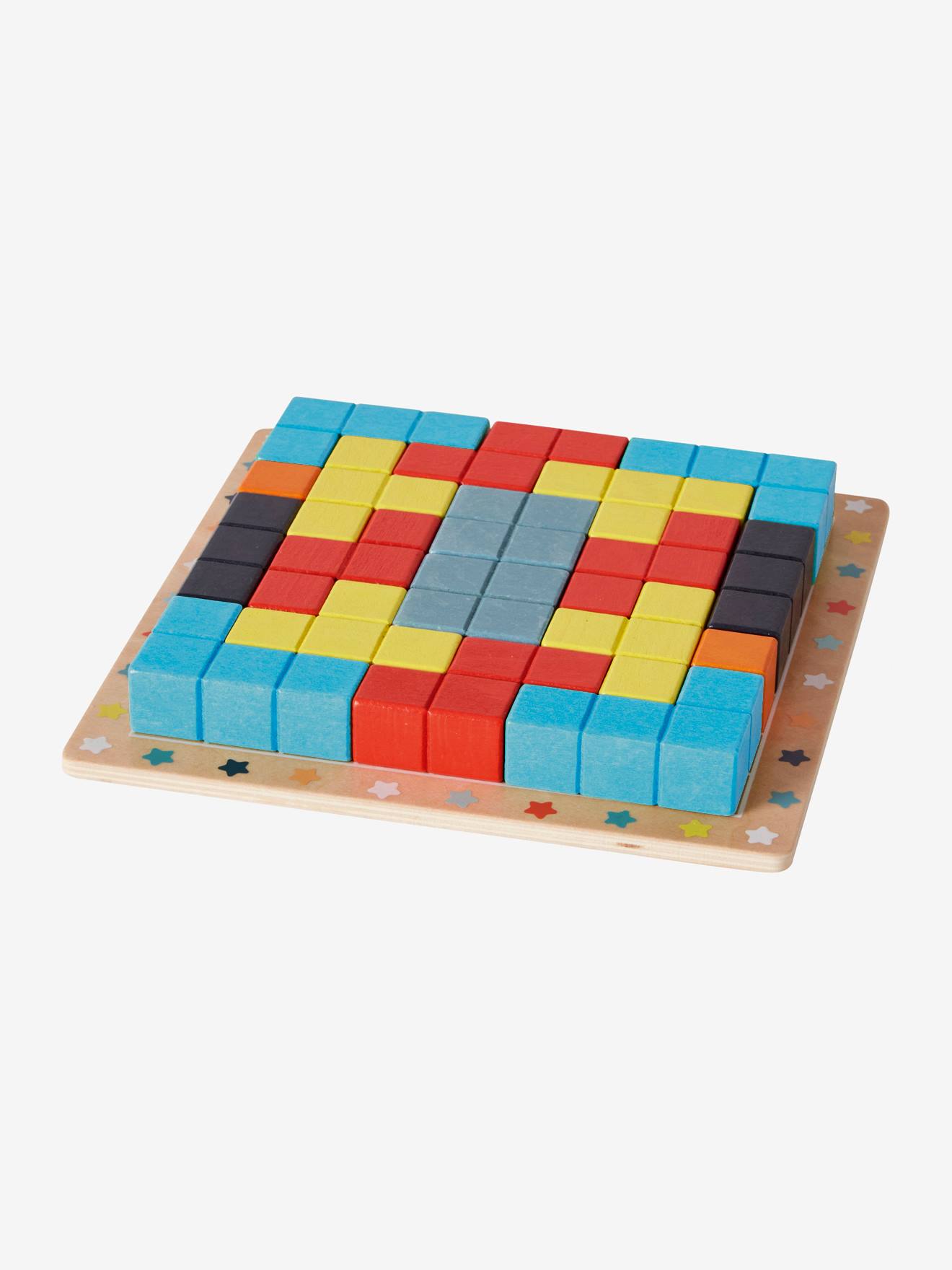 Puzzle logique en bois multicolore