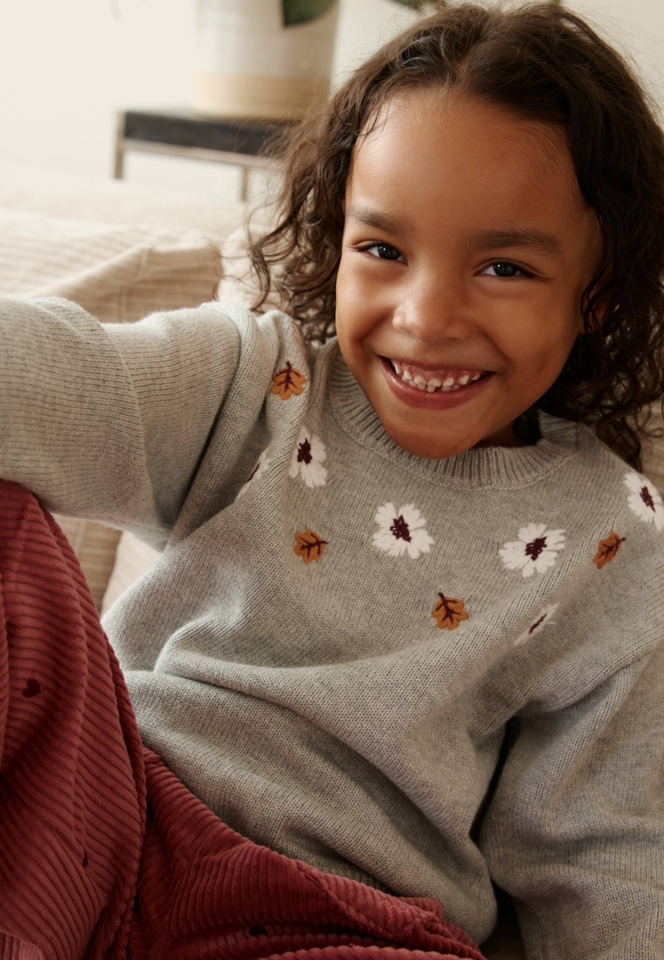 Pull Enfant En Tricot Aimée Gris