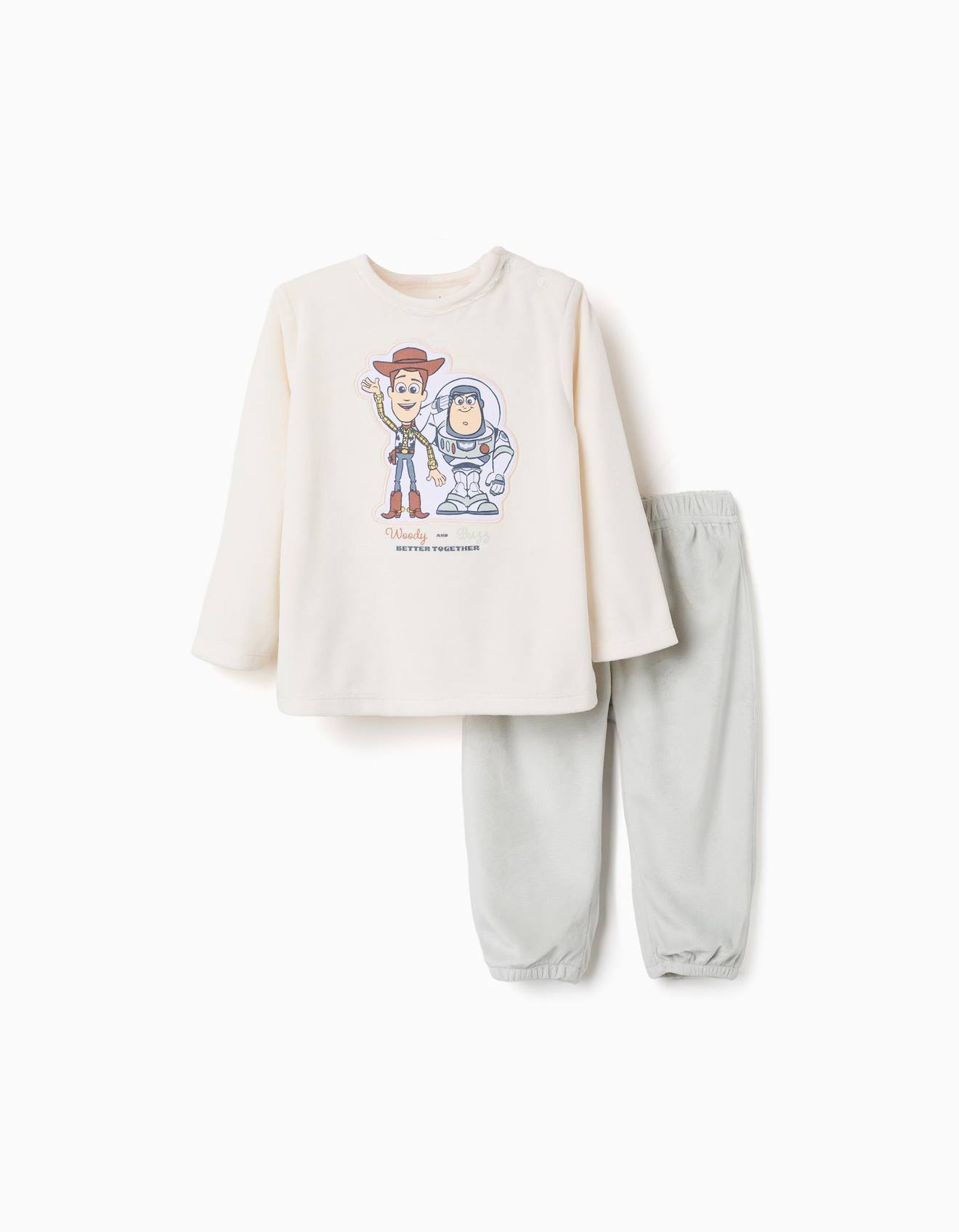 Pyjama En Velours Avec Toy Story Beige Clair