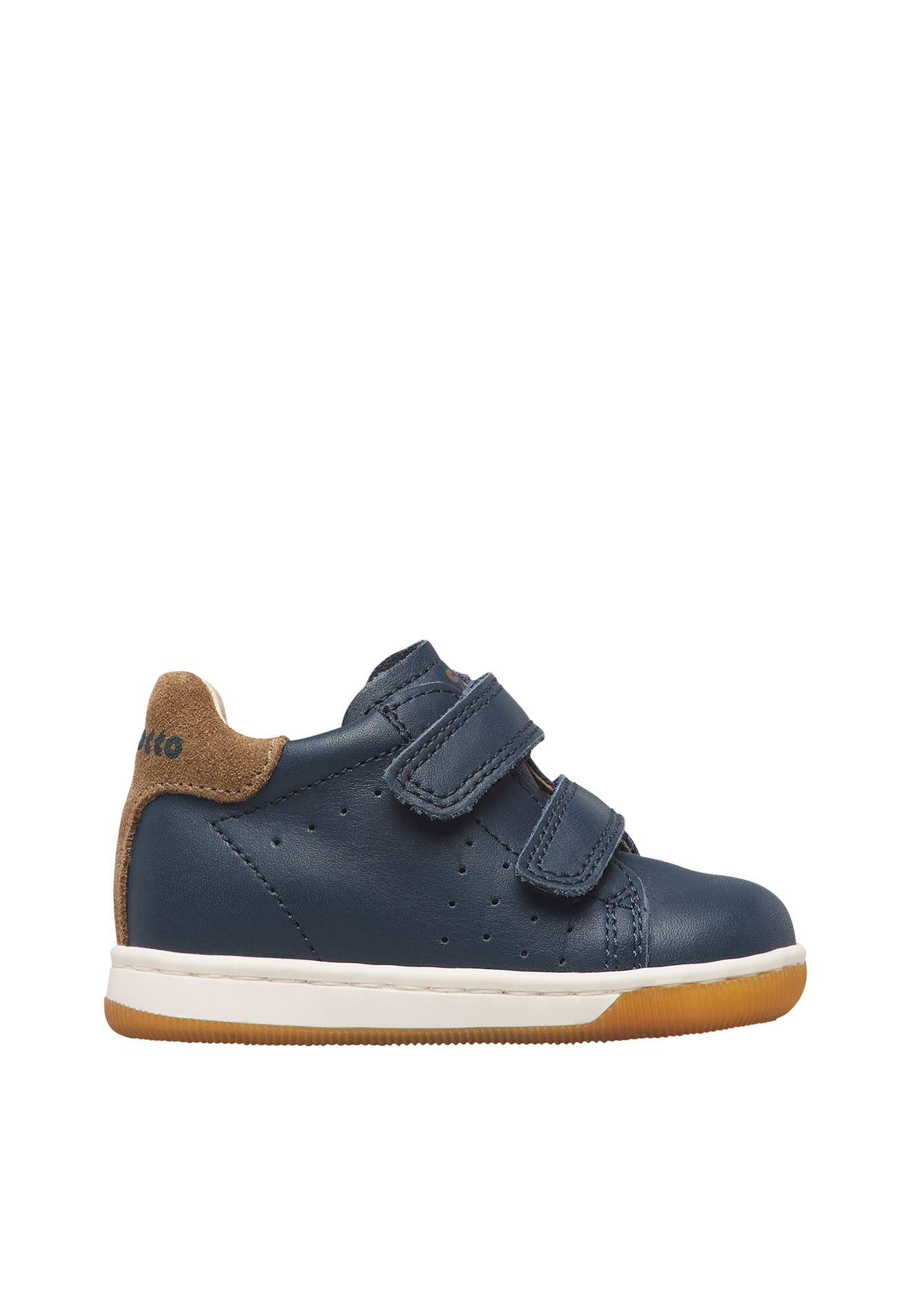 Baskets Bébé En Cuir Et Daim Adam À Scratch Marine-marron Clair Baskets Bébé En Cuir Et Daim Adam À Scratch Marine-marron Clair