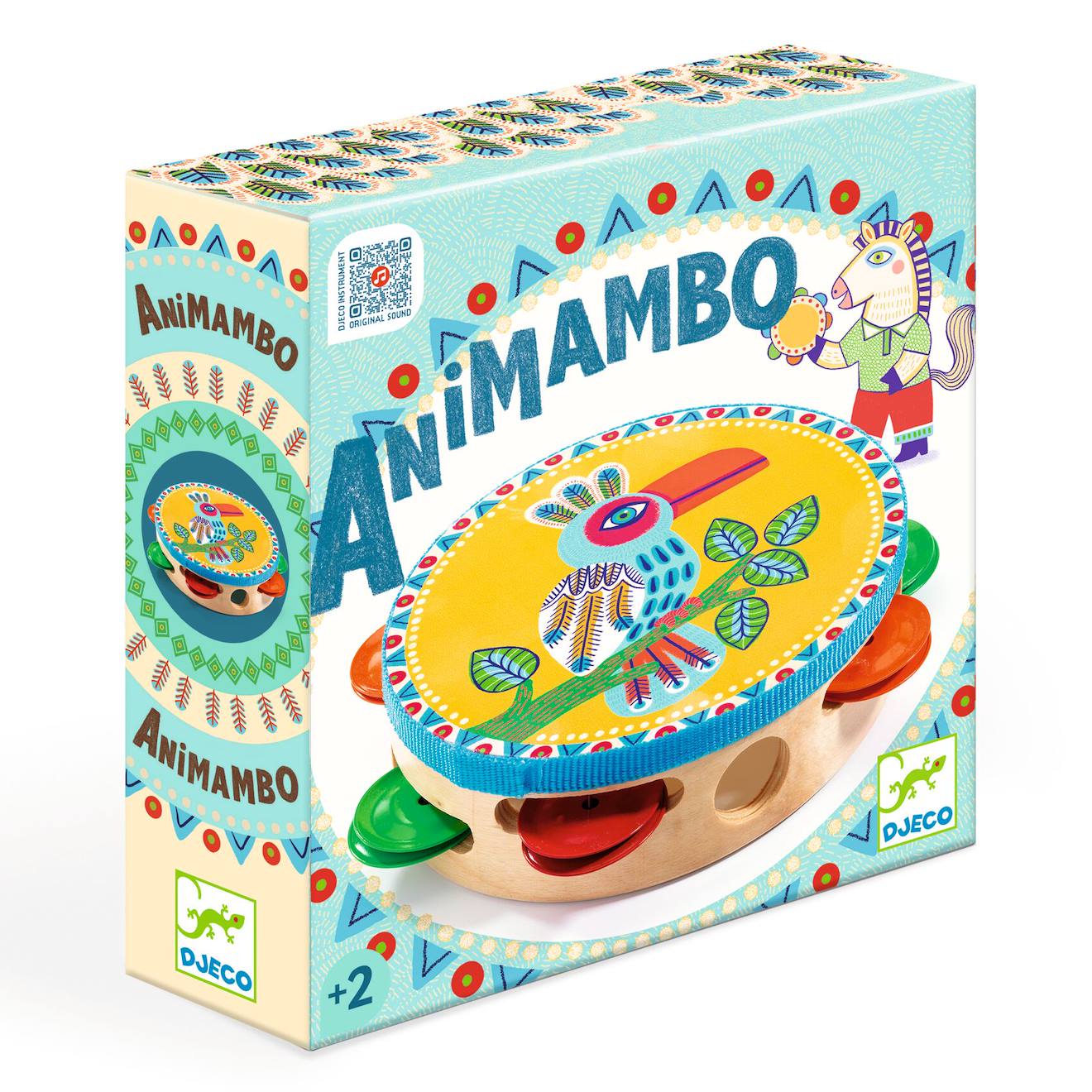 Tambourin Avec Cymbales Multicolore (Djeco) - Image 3