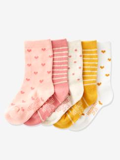 Fille-Sous-vêtement-Chaussettes-Lot de 5 paires de mi-chaussettes filles fantaisie Oeko-Tex®