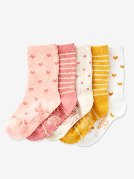 Vertbaudet Lot de 5 paires de mi-chaussettes filles fantaisie
