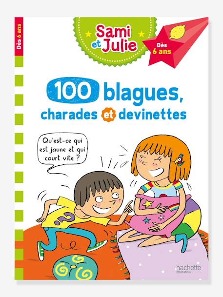Livre éducatif Sami et Julie - 100 blagues, charades et devinettes HACHETTE EDUCATION blanc 1 - vertbaudet enfant 