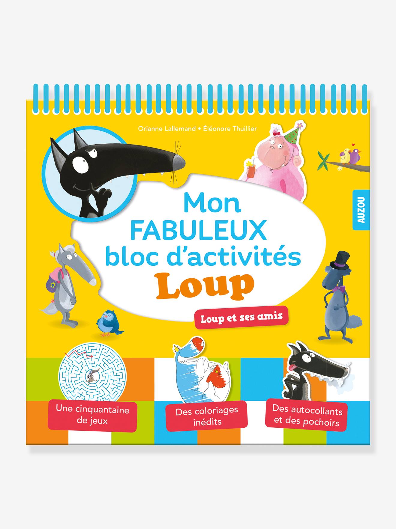 Cahier de jeux - Mon fabuleux bloc d'activités Loup - Loup et ses amis AUZOU