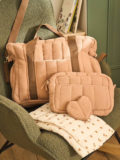Vertbaudet - Sac à langer COLINA gaze de coton nutty