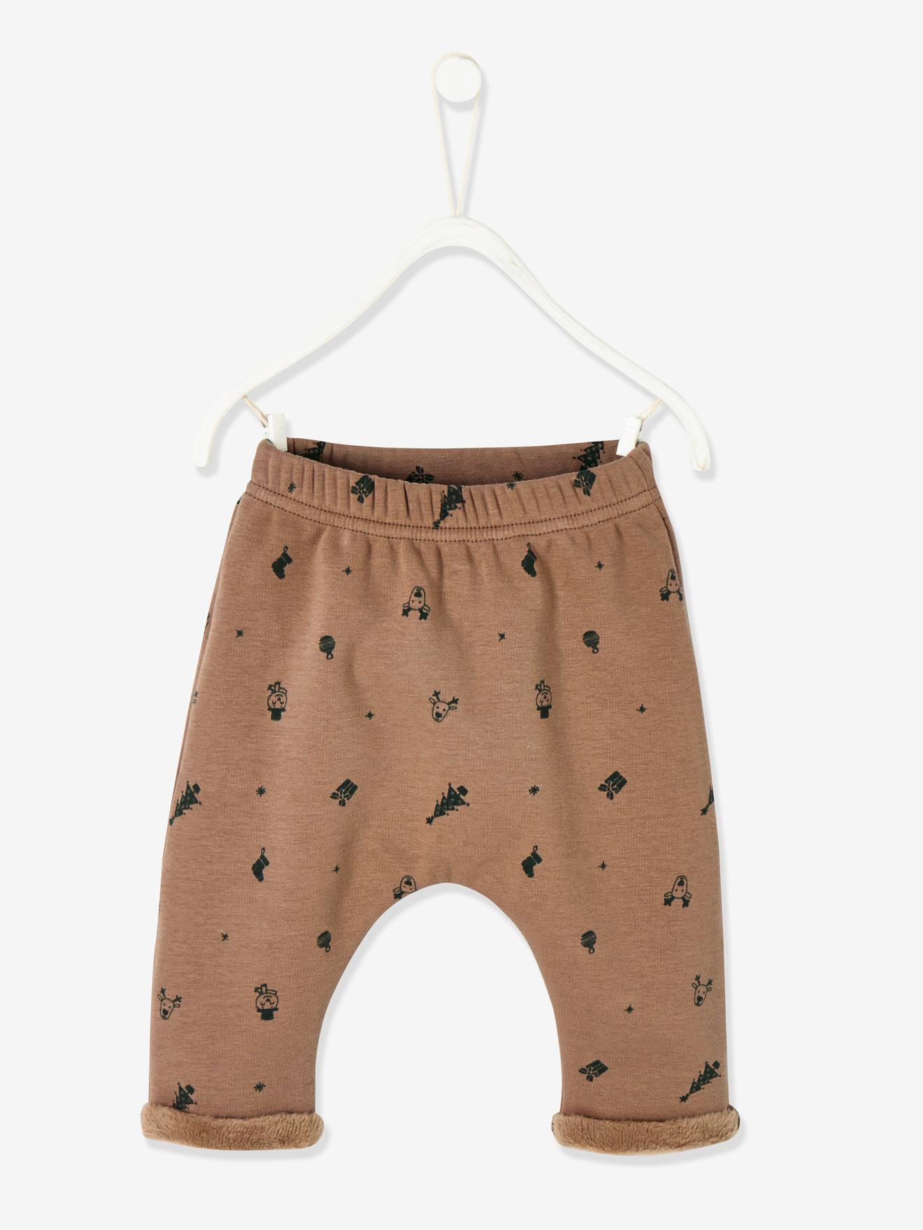 Ensemble De Noel Bebe Garcon T Shirt Pantalon Chaussettes Moka Vertbaudet