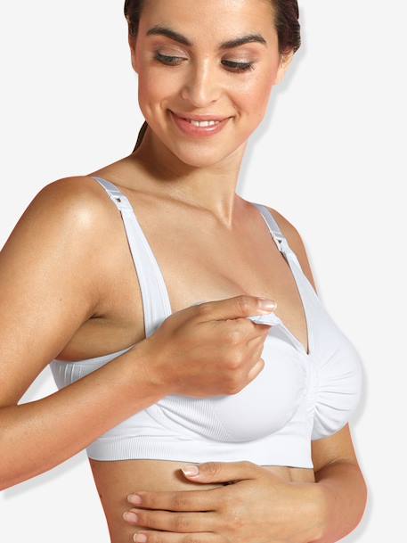 Soutien-gorge grossesse et allaitement sans coutures Carri-gel Blanc+Noir 3 - vertbaudet enfant 