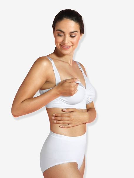 Soutien-gorge grossesse et allaitement sans coutures Carri-gel Blanc+Noir 2 - vertbaudet enfant 