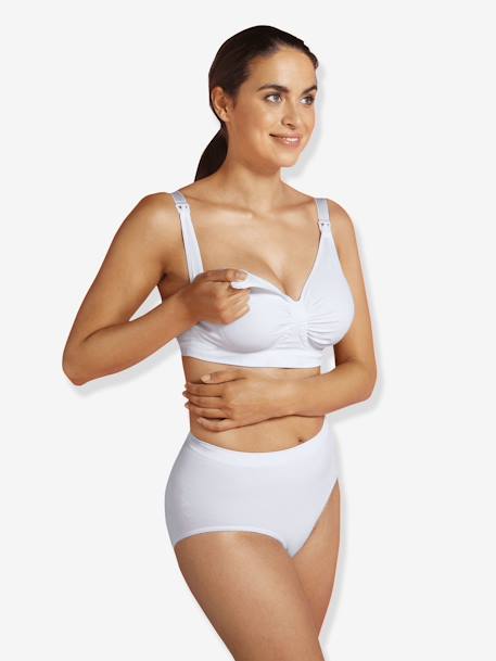 Soutien-gorge grossesse et allaitement sans coutures Carri-gel Blanc+Noir 1 - vertbaudet enfant 