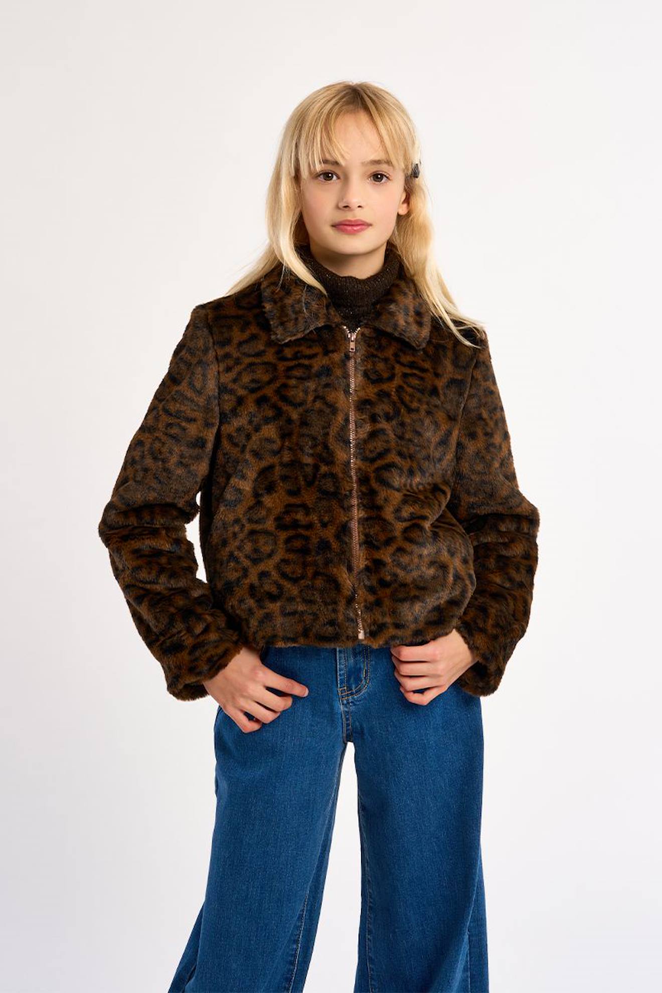Veste Zippée En Fausse Fourrure Chocolate Veste Zippée En Fausse Fourrure Chocolate