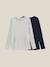 Lot de 2 T-shirts manches longues grossesse LOT BLANC/NOIR+LOT MARINE/GRIS 10 - vertbaudet enfant 