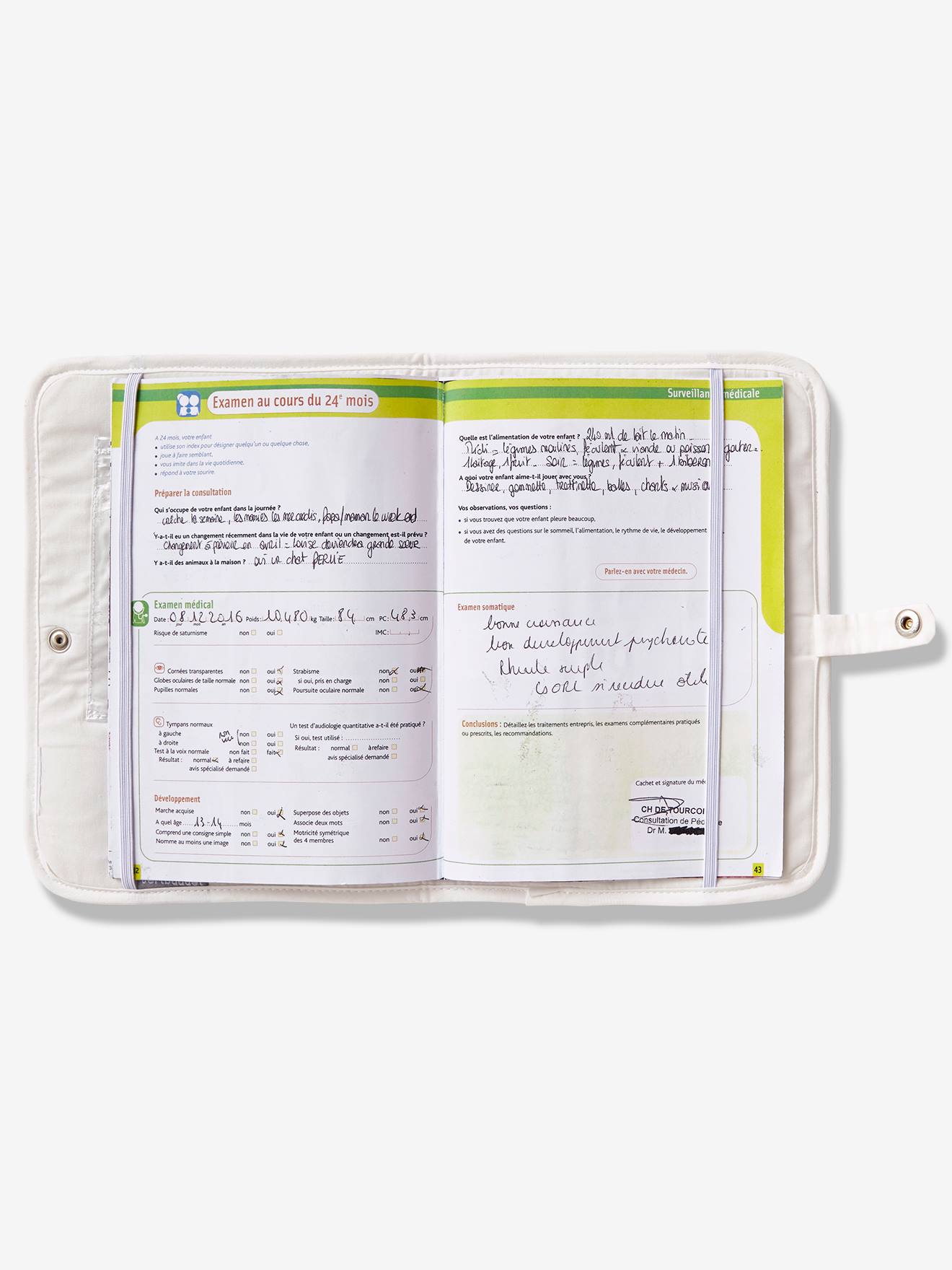 Protege Carnet De Sante Personnalisable Ecru Vertbaudet