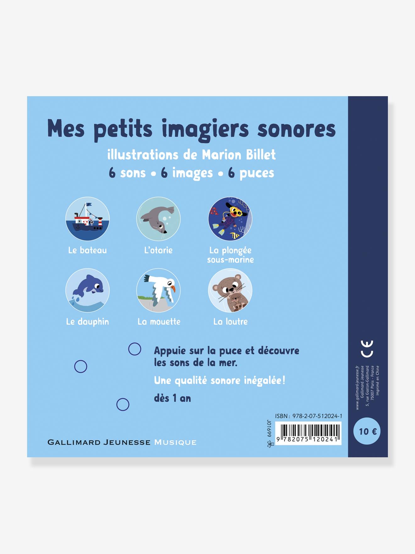 Livre Sonore La Mer GALLIMARD JEUNESSE Bleu - Gallimard