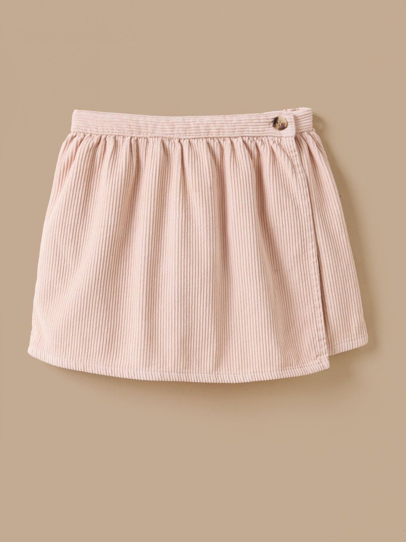 Jupe Short En Velours Fille Rose Poudre Jupe Short En Velours Fille Rose Poudre