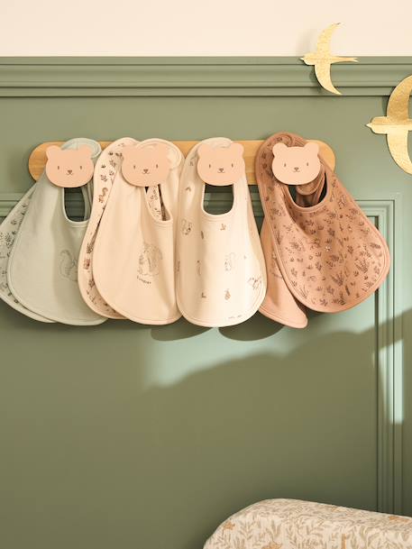 Vertbaudet - Lot 7 bavoirs naissance en coton bio* nutty