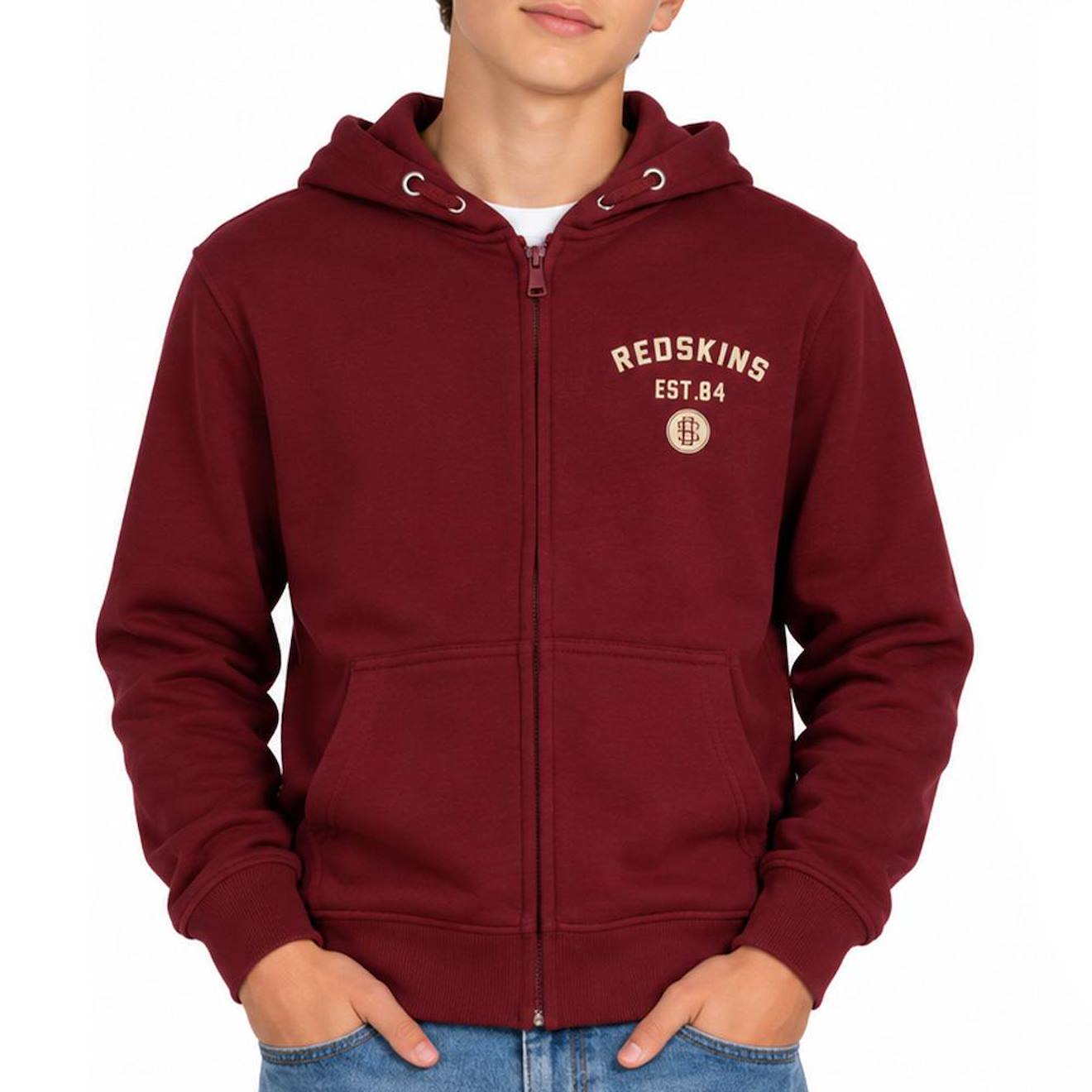 Sweat Garçon Zippé À Capuche Scz Bordeaux