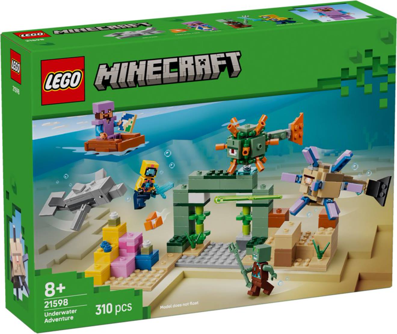 Lego Minecraft 21598 L’aventure Sous-marine Multicolore