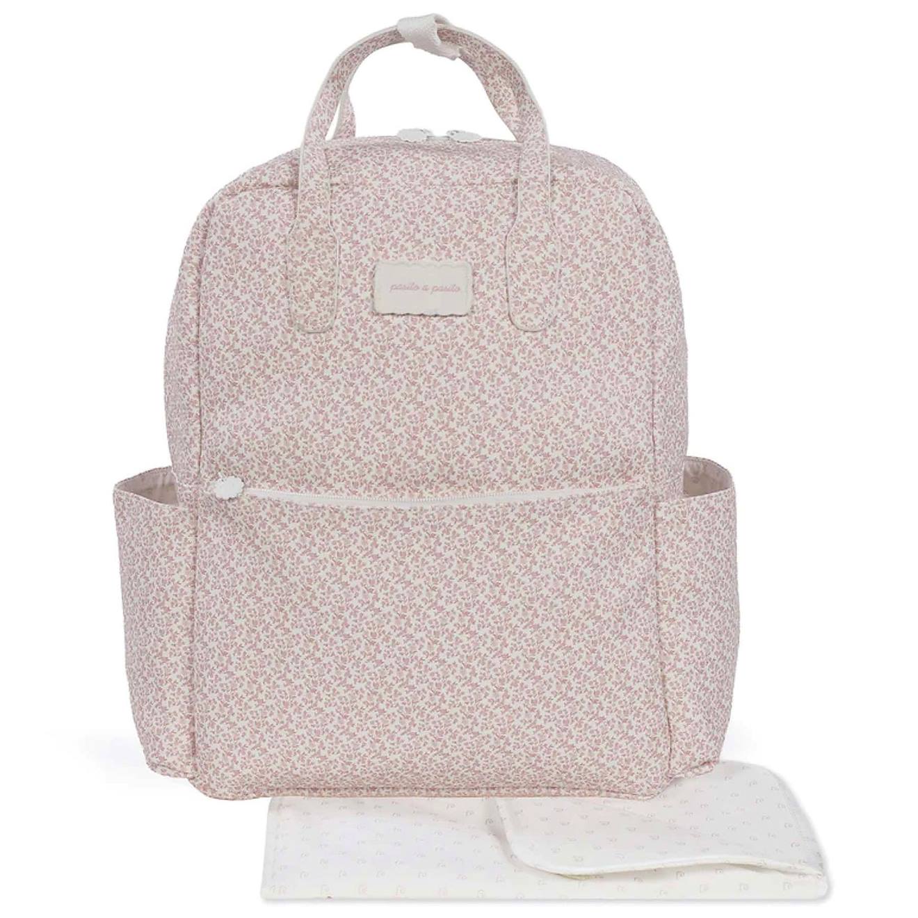Sac À Dos À Langer Bébé Avec Tapis À Langer Maison Tender Rose