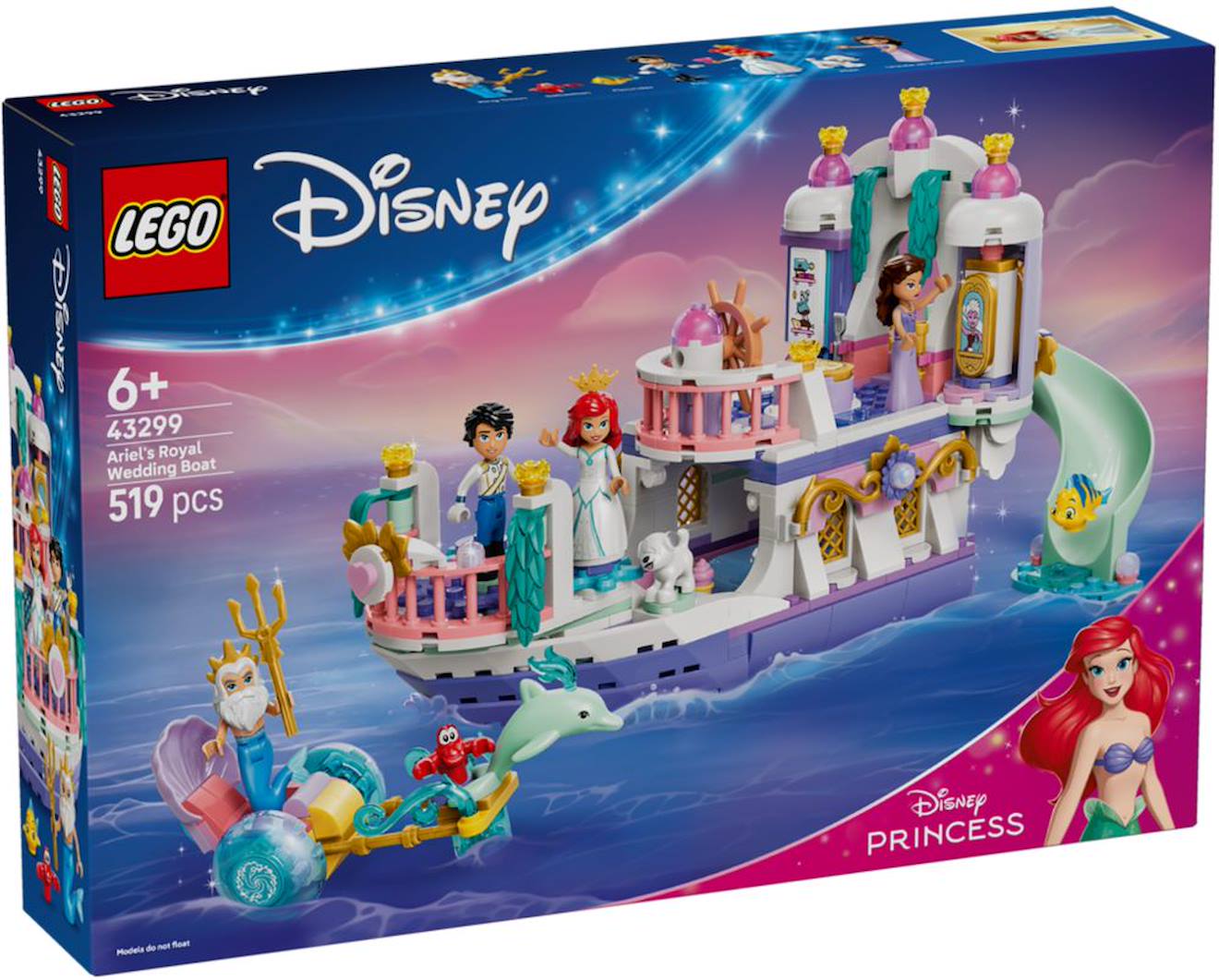 Lego Disney 43299 Le Bateau Du Mariage Royal D ariel Multicolore