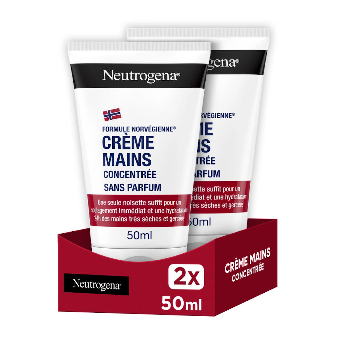 Crème Mains Hydratation 24h Peaux Très Sèches 2x50 Ml Multicolore