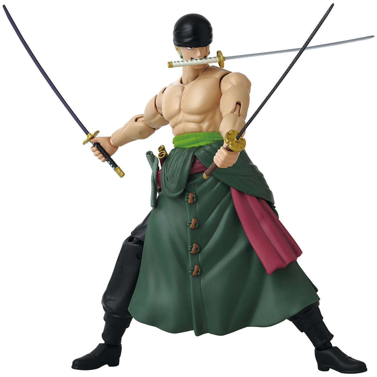 Figurine Articulée Enfant One Piece Zoro Vert - Zoro 3 Épées