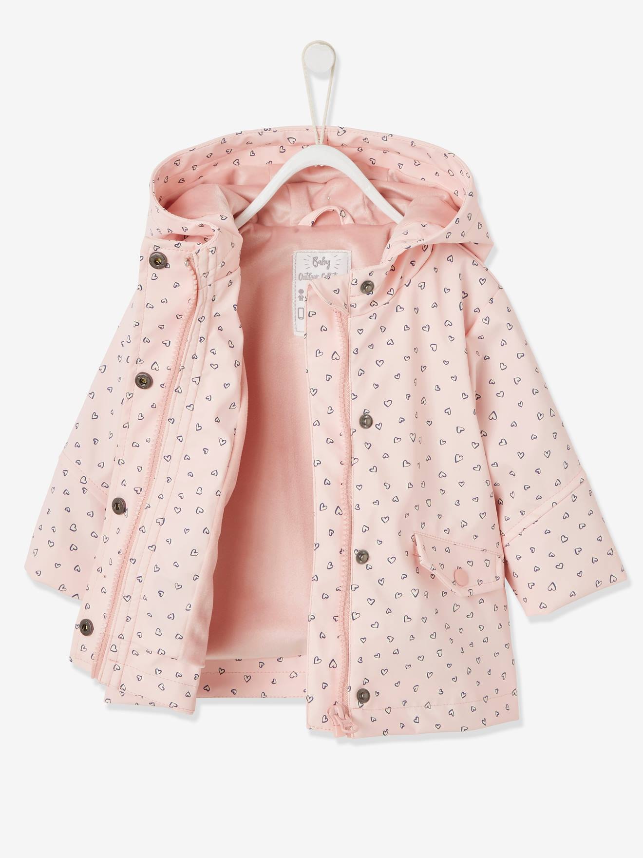 Cire Bebe Fille Double Fausse Fourrure Vieux Rose Vertbaudet