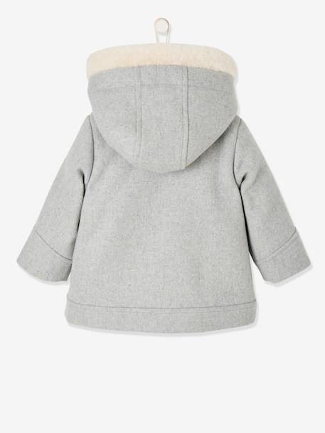 Manteau à capuche bébé fille encre+gris clair chine 10 - vertbaudet enfant 
