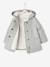 Manteau à capuche bébé fille encre+gris clair chine 9 - vertbaudet enfant 