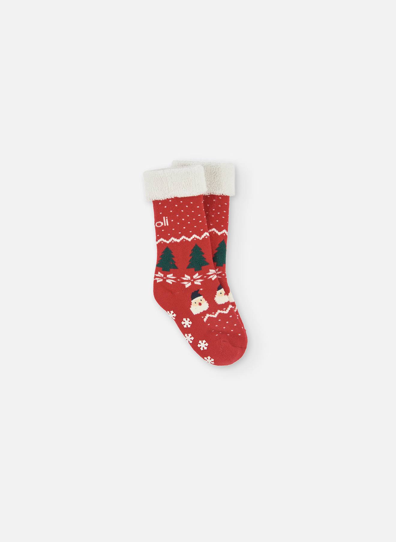 Chaussette Haute Imprimée Père Noël Rouge Chaussette Haute Imprimée Père Noël Rouge
