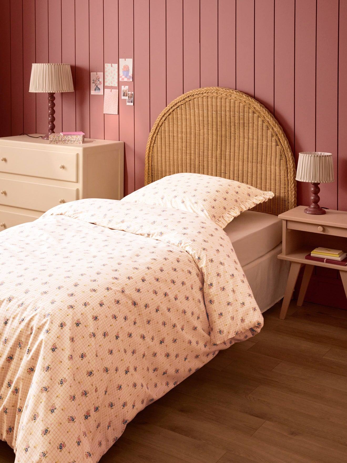 Housse De Couette Percale De Coton lilou Imprime Multico