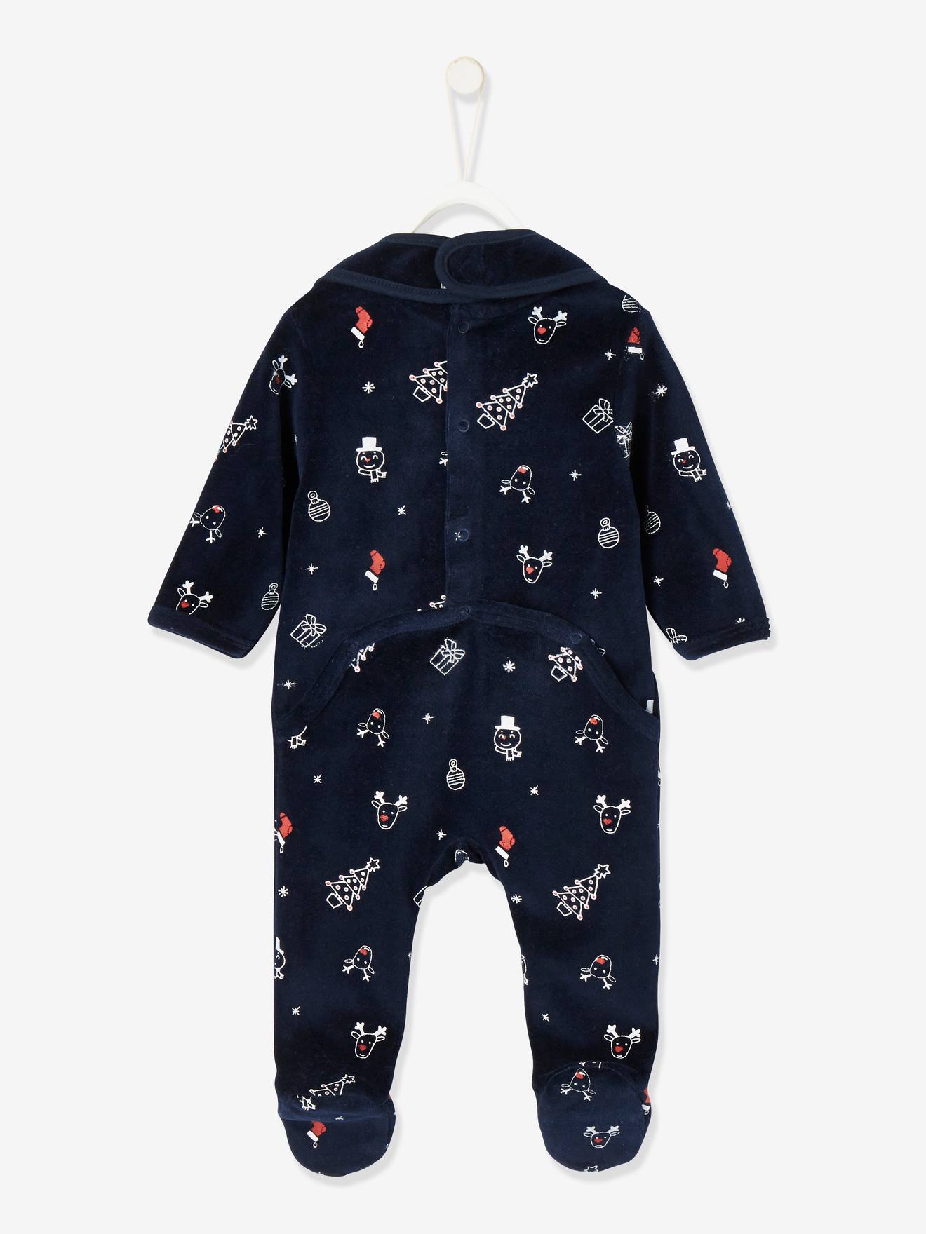 Coffret Cadeau De Noel Bebe Garcon Pyjama Bavoir Encre Imprime Vertbaudet